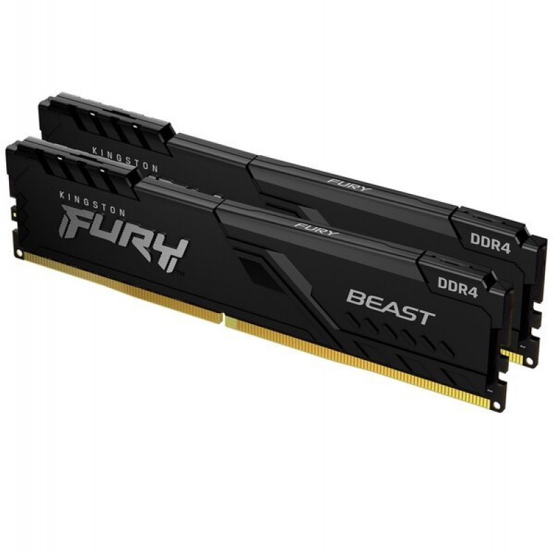 Kingston Пам'ять ПК DDR4 32GB KIT (16GBx2) 3200 FURY Beast Black