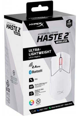 HyperX Миша Pulsefire Haste 2 WL, White