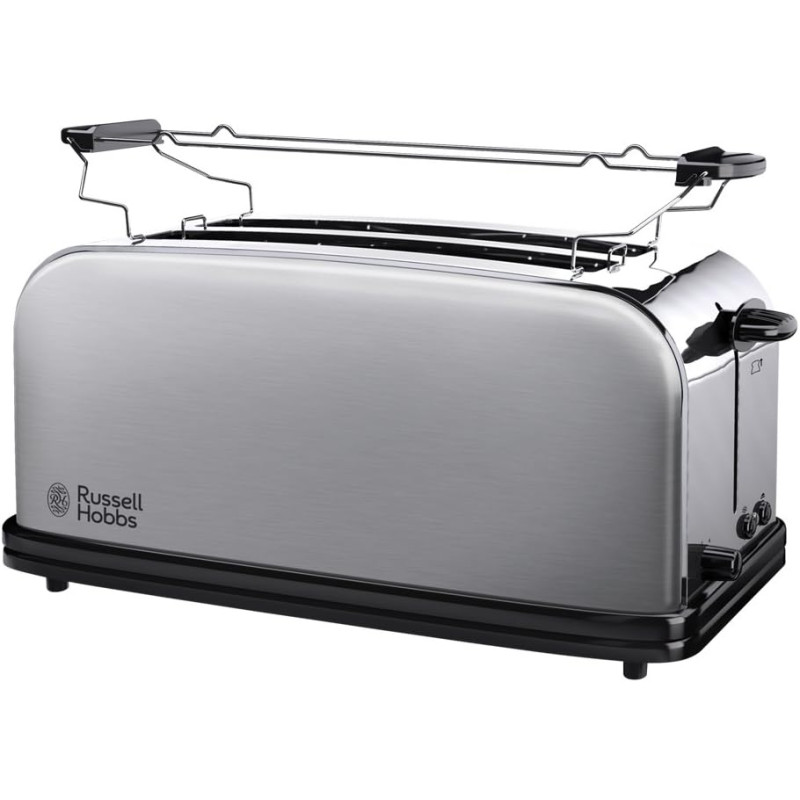 Russell Hobbs Тостер Oxford 1600Вт, довгі слоти на 4 тости, метал, сріблястий