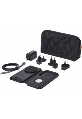 UAG Портативне бездротове зарядне пристрій 3в1 Travel Charger, Black/Grey