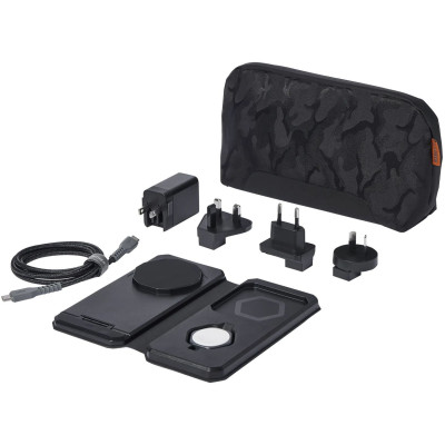 UAG Портативне бездротове зарядне пристрій 3в1 Travel Charger, Black/Grey