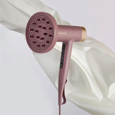 Remington Фен AIRvive, 1600Вт, 3 режими, дифузор, іоніз-я, хол. обдув, фіолетово-золотий