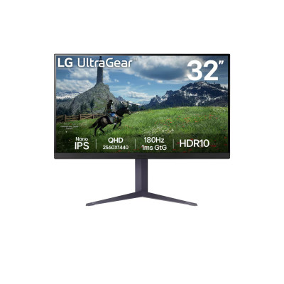 LG Монітор LG 31.5" 32GS85Q-B 2xHDMI, DP, USB, Audio, NanoIPS, 2560x1440, 180Hz, 1ms, DCI-P3 98%, G-SYNC, FreeSync, Pivot, HDR10
