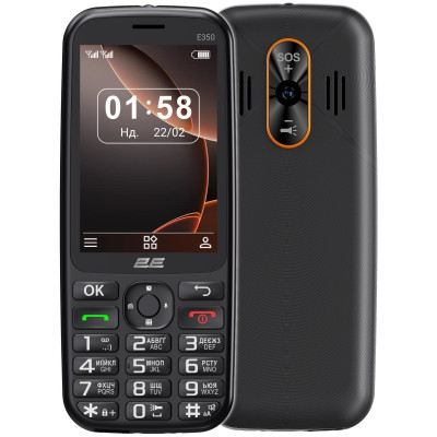 2E Мобільний телефон 2E E350 3.5" 2SIM, 3000мА•год, чорний