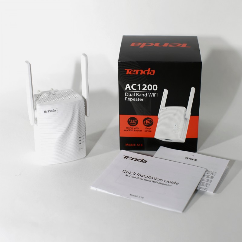 Tenda Розширювач WiFi-покриття A18 AC1200, 2x2dBi