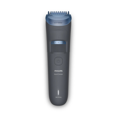 Philips Тример Philips Series 3000, для бороди і вусів, акум., сталь, синій