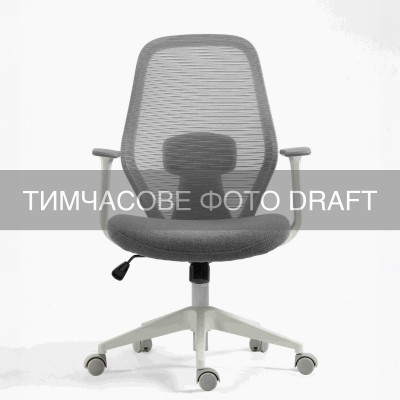 2E Крісло 2E OC110, тканина, фіксовані підлокітники, сірий