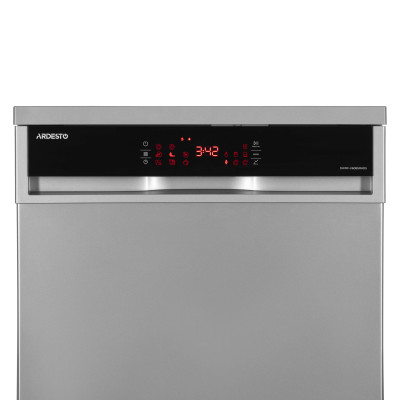 ARDESTO Посудомийна машина, 14компл., А+++, 60см, дисплей, гігієн.обробка, сріблястий
