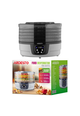 ARDESTO Сушарка для продуктів FDB-532TTC, 250Вт, піддонів -5x3см, діаметр-32см, макс-70°С, таймер, електр.
