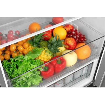 TCL ref with bottom freezer, 201x60x68, ref-314l, freez.-142l, 2doors, E, NF, inv, дисплей ext, fresh zone, variable zone, inox TCL ref with bottom freezer, 201x60x68, ref-314l, freez.-142l, 2doors, E, NF, inv, дисплей ext, fresh zone, variable zone, inox