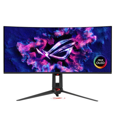 ASUS Монітор Asus 34" ROG Swift OLED PG34WCDN 2xHDMI, DP, USB-C, 3xUSB, Audio, QD-OLED, 3440x1440, 21:9, 360Hz, 0.03ms, DCI-P3 99%, CURVED, G-SYNC, FreeSync, HAS, HDR500
