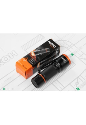 Neo Tools Ліхтар ручний, 200 люмен, 3 Вт, LED COB, алюмінієвий, 3xAA, IP20