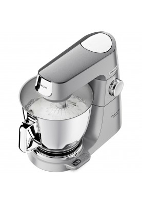 Kenwood Кухонная машина Titanium Chef Baker, 1200Вт, чаша-метал, корпус-метал, насадок-3, вбудовані ваги, дисплей, срібний