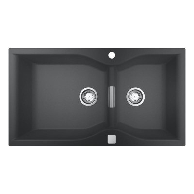 Grohe Мийка кухонна K700, граніт, прямокут., без крила, 900x500x230мм, чаша - 2, врізна, сірий граніт