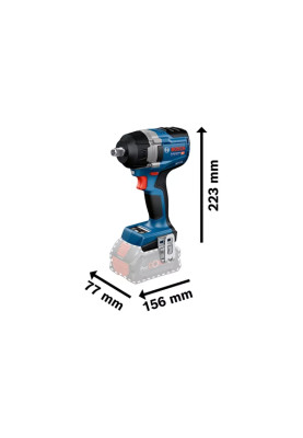 Bosch Гайковерт ударний GDS 18V-750C 18В 2x8А·год до 3000об·хв 270/380/750Нм квадрат 1/2" ЗП GAL1880CV кейс Bluetooth 1.7кг