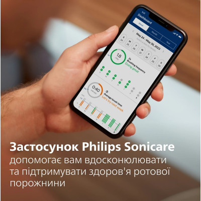 Philips Щітка зубна електр., Sonicare 7100 Series, 62т. колів/хв, насадок-1, футляр, чорний