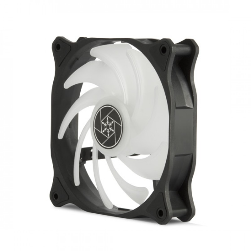 SilverStone Корпусний вентилятор Air Blazer AB120R-ARGB 120мм 600-2200 rpm 4pinPWM, 3pin +5VARGB 7.4-35.6 dBa, чорний