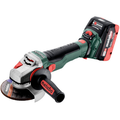 Metabo Шліфмашина кутова акумуляторна WVB 18 LTX BL 15-125 Quick, 125мм, 18В 2*5.5Ач, 2500-10000об/хв, М14, metaBOX 165 L, 2кг