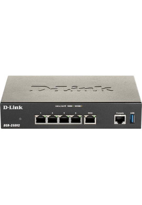 D-Link Мультисервiсний маршрутизатор DSR-250V2 4xGE LAN, 1xGE WAN