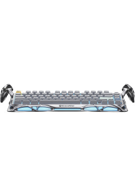 GravaStar Клавіатура механічна GravaStar Mercury K1 Pro 80keys, GravaStar x Kailh Speedy Mint, EN/UKR, BT/WL/USB, сірий
