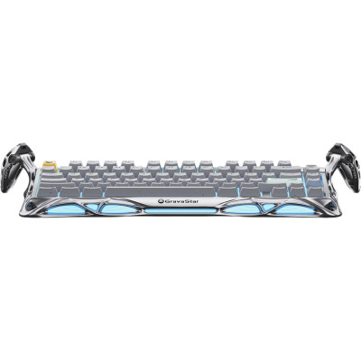 GravaStar Клавіатура механічна GravaStar Mercury K1 Pro 80keys, GravaStar x Kailh Speedy Mint, EN/UKR, BT/WL/USB, сірий