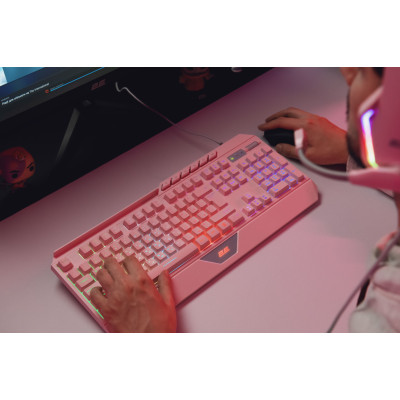 2E Gaming Клавіатура KG315 RGB USB Pink Ukr