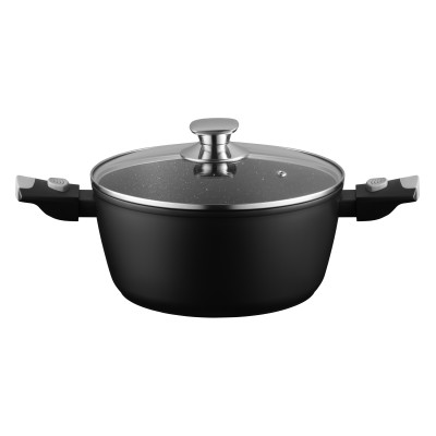 ARDESTO Каструля зі скляною кришкою Gemini Bari, 3.9л, алюміній, чорний ARDESTO Каструля зі скляною кришкою Gemini Bari, 3.9л, алюміній, чорний