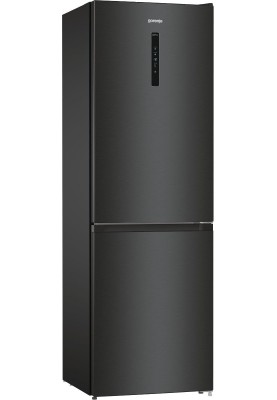 Gorenje Холодильник NRK619EABXL4 з нижн. мороз. камерою, 185х60х60см, 2 дв., Х- 204л, М- 96л, A+, NoFrost Plus, Fresh zone, чорний