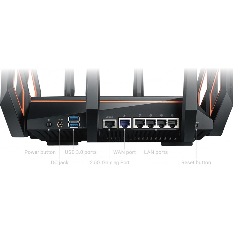 ASUS Маршрутизатор GT-AX11000 AX11000, 4xGE LAN, 1xGE WAN, 2xUSB3.1, MESH, EU-UK