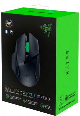 Razer Миша Basilisk V3 X HyperSpeed, RGB, WL/BT, чорний