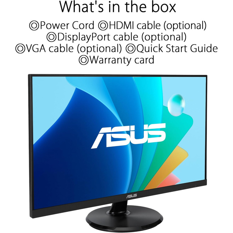 ASUS Монітор 27" VA27DQFR D-Sub, HDMI, DP, MM, IPS, 100Hz, 1ms, AdaptiveSync