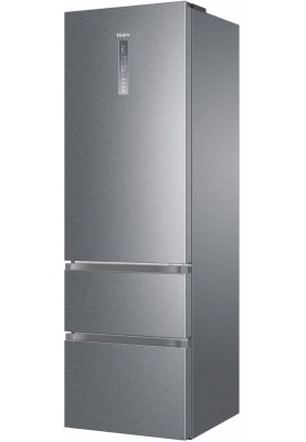 Haier Холодильник багатодверний, 190.5x59.5х65.7, холод.відд.-233л, мороз.відд.-114л, 3дв., А++, NF, інв., дисплей, зона нульова, нерж