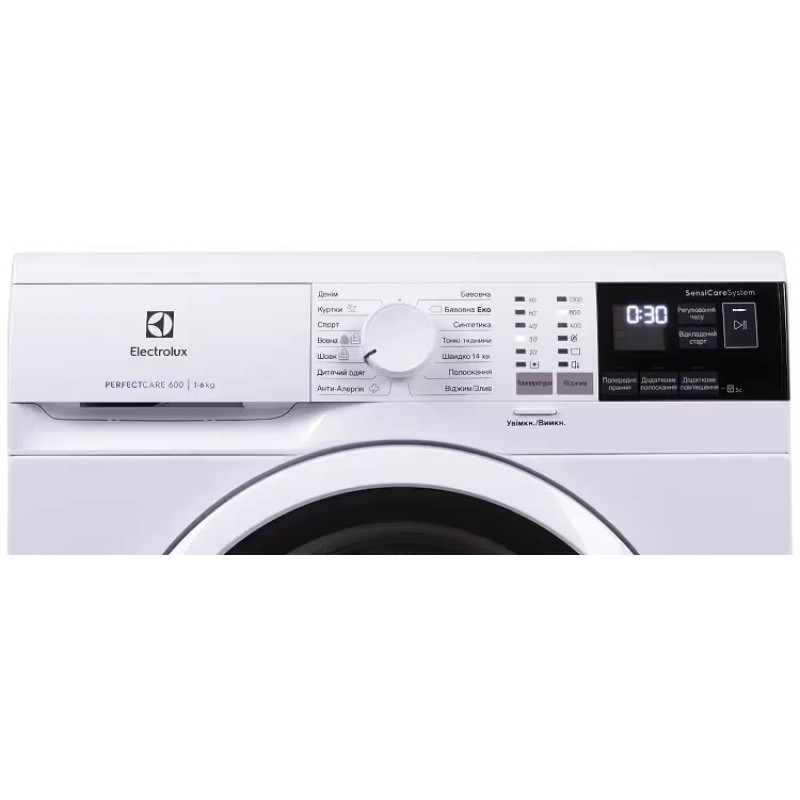 Electrolux Пральна машина фронтальна, 6кг, 1000, A+++, 41см, дисплей, білий