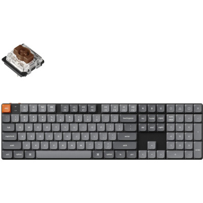 Keychron Клавіатура механічна K5 Max 104Key, Gateron MX 2.0 Brown, WL/BT/USB-A, QMK, RGB, чорний