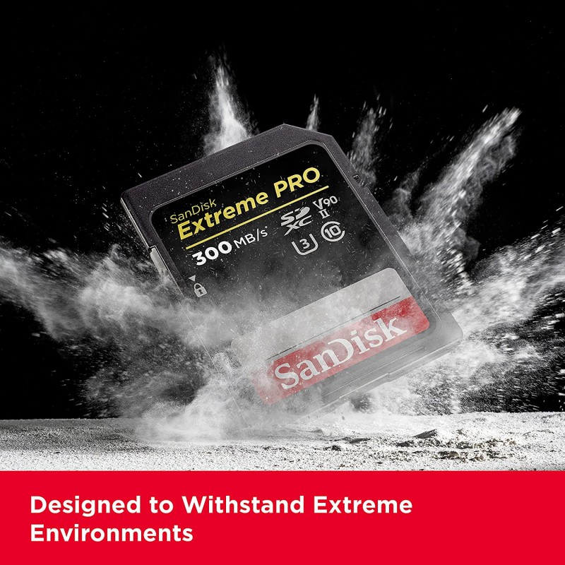 SanDisk Карта пам'яті SD 64GB C10 UHS-II U3 V90 R300/W260MB/s Extreme Pro