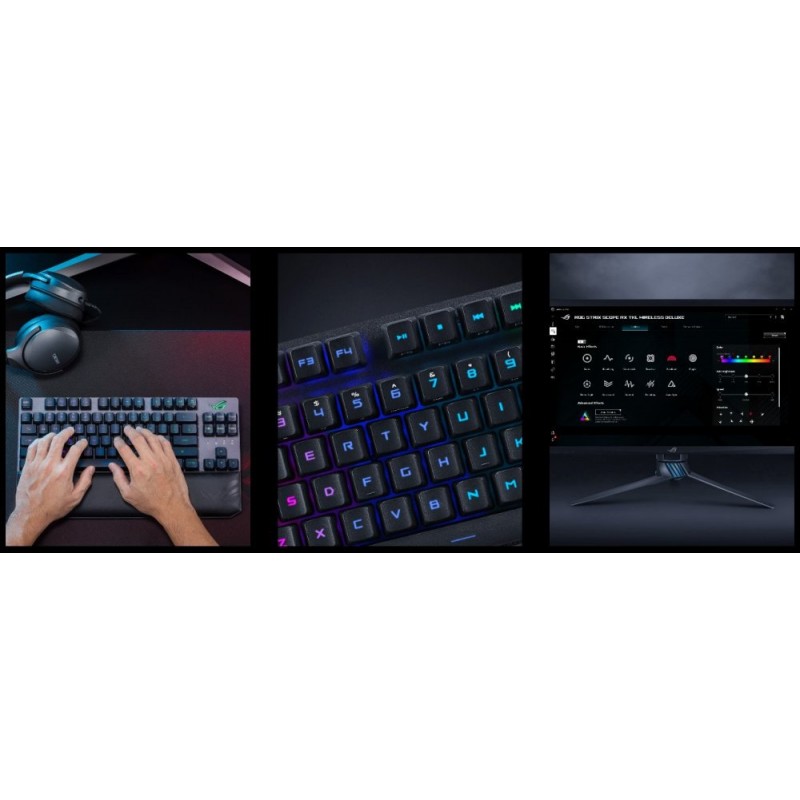 ASUS Клавіатура ROG Strix Scope RX TKL Wireless Deluxe RGB 84key USB/WL/BT EN Black