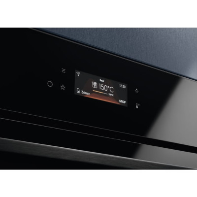 Electrolux Духовий шафа електричний, 70л, А++, пара, дисплей, конвекція, ф-ція пароварки, телескопічні напрямні, чорний
