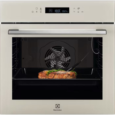 Electrolux Духова шафа електрична, 72л, A+, дисплей, конвекція, шампань