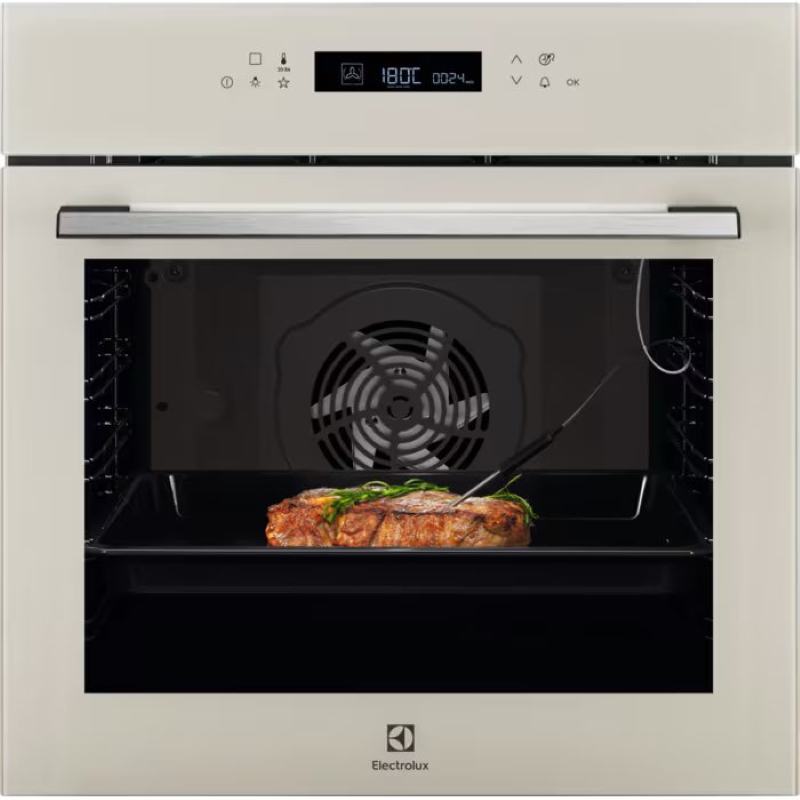 Electrolux Духова шафа електрична, 72л, A+, дисплей, конвекція, шампань