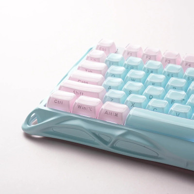 GravaStar Клавіатура механічна GravaStar Mercury K1 Lite 80keys, GravaStar x BSUN Grey, BT/WL/USB, Aurora Mist