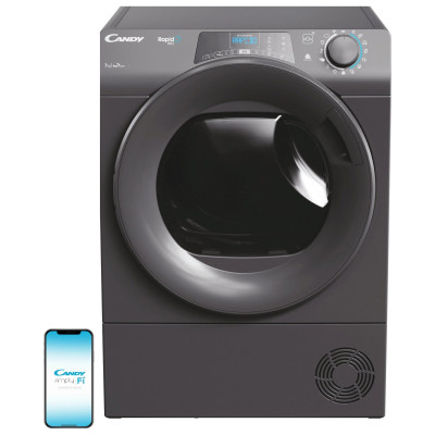 Candy Сушильна машина тепловий насос, 7кг, A++, 48,6см, дисплей, Wi-Fi, cріблястий Candy Сушильна машина тепловий насос, 7кг, A++, 48,6см, дисплей, Wi-Fi, cріблястий