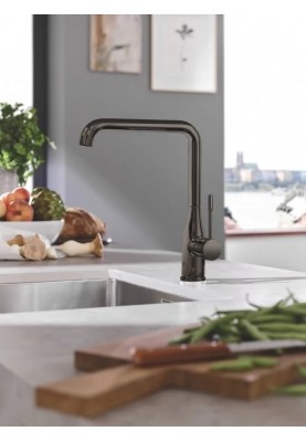 Grohe Змішувач для кухні Essence, довж.виливу - 220мм, поворотний, 1важіль, графіт