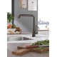 Grohe Змішувач для кухні Essence, довж.виливу - 220мм, поворотний, 1важіль, графіт