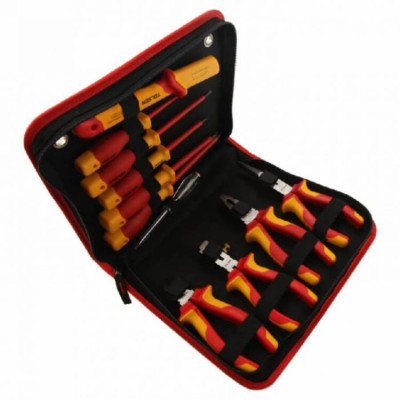 Tolsen Набір інструментів VDE, діелектричний, 11шт, для електрика 1000В, CrV та S2