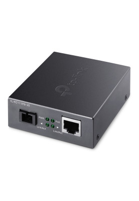TP-Link Медіаконвертер TL-FC111B-20 1xFE, 100Base-LX, SM, WDM, 20km, SC. PoE