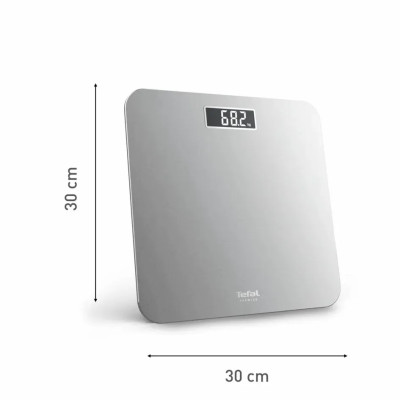 Tefal Веси Tefal підлогові Premiss, 160кг, AAAx2 в комплекті, скло, сірий
