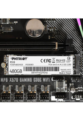 Patriot Накопичувач SSD M.2 480GB Patriot PCIe 3.0 P310