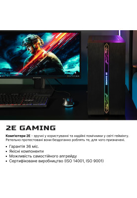 2E Комп’ютер персональний 2E Complex Gaming Intel i5-12400F/H610/16/500F+1000/NVD1030-2/FreeDos/2E-G2107-500/500W