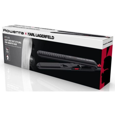 Rowenta Випрямляч Karl Lagerfeld Optiliss, >240Вт, темп.режимів-10, 130-230С, іонізація, кераміка, турмалін , чорний