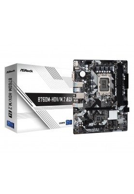 ASRock Материнська плата B760M-HDV/M.2 D4 s1700 B760M 4xDDR4 HDMI DP mATX